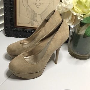 Tan Suede High Heels